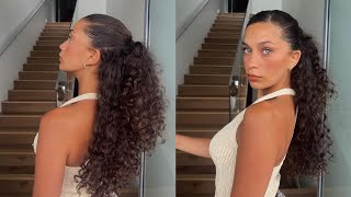 Event Hairstyle For Naturally Curly Hair | Half Up Half Down