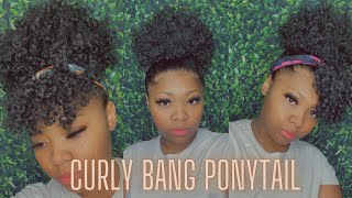 Amazon Curly Replaceable Bang Drawstring Ponytail | 5 Different Styles | Affordable Hairstyles