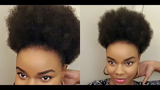 Natural Twa To Big Puff! $8 Sensationnel Ponytail Instant Pony - Afro Kinky