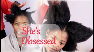 She Is Obsessed With This Natural Hairstyle | Instant Bigger Afro | Long Hair