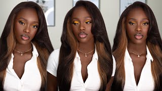 $40 Wig! | The Stylist Human Hair Blend Hd Lace Front Wig Tastee Ft Samsbeauty | Okemute Ugwuamaka