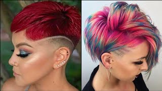 Short Pixie Bob Haircuts For 2021 | Really Stylish Rainbow  Hair Color For Women | Trendy Pixie