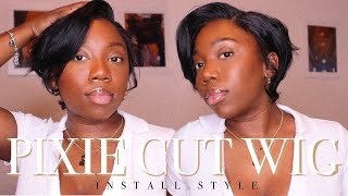 Pixie Cut Wig Install | Synthetic | $40 Pre-Plucked Unit