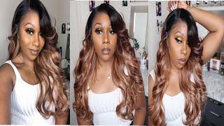Under $50  13X6 Pre-Plucked Synthetic Frontal Wig | The Stylist Bella Lace Wig || Samsbeauty