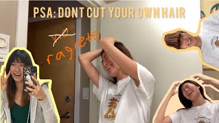 Uninformative How-To On Cutting Your Own Hair | Regular Being Follows Youtube Hair Cut Tutorial