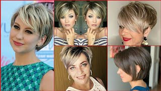 Have A Pixie Cut With Bangs 40+For Old Women 50-60-70-80/ Short Fine Pixie -Bob Haircut 2022