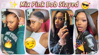 How To: Slay Middle Part Quick Weave W/ Leave Out | Blunt Cut Short Bob Step By Step Tutorial
