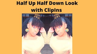 Half Up Half Down Look With Clipins| Faux Bangs