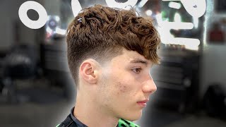 Long On Top Short On Sides Haircut | Messy Textured Crop Low Taper Teenage Boy Haircut