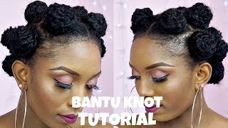How To Bantu Knot Tutorial With Extensions On Short Natural Hair