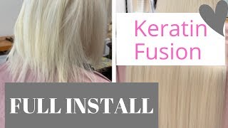 Hair Extensions Keratin Fusion Full Install