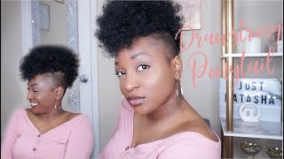 Quick Mohawk Afro Using Drawstring Ponytail - On Tapered Hair