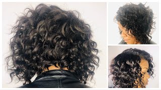 How To Do A Quick Weave Bob /Doing A Curly Bob Quick Weave Like Diary Of A Hairstylist
