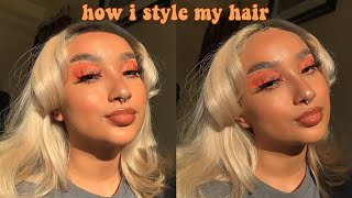 How I Style My Hair! (With Curtain Bangs + Layers)