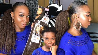 Sleek Ponytail On Natural Hair + With Afro Kinky Hair | Sleek Pony On 4C Hair | Jodi The Island Girl
