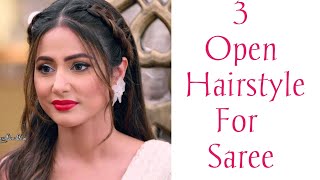 3 Open Hairstyle For Saree | Wedding Hairstyle | Girls Hairstyle | Staylish Hairstyle | Fancy Hair