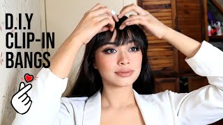 Diy: Make Your Own Clip-In Bangs From Scratch || Mariaselina