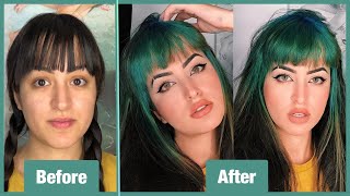 I Tried To Dye My Bangs Blue But Got This Color Instead  / How To (Not) Dye Your Bangs (Tutorial)