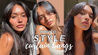 How I Style My Curtain Bangs!  | Nicole Elise