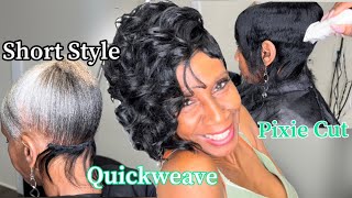 Pixie Cut - Short Style Quickweave #Fyp #Quickweave #Pixiehaircut