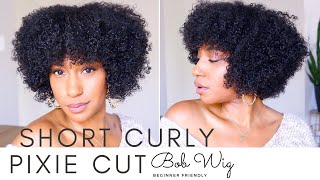 Beginner Friendly Short Curly Pixie Cut Bob Wig Ft. Ilikehairwig.Com