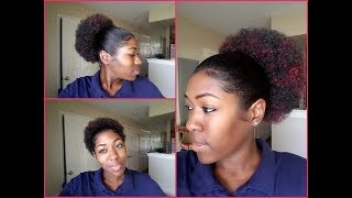 Super Cute & Easy Afro Puff Ponytail For Relaxed & Natural Hair