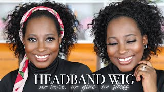 I Tried A Headband Wig From Amazon And ...| Beginner Friendly, Affordable, No Glue & No Lace