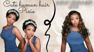 Is 1 Inch Of Lace Enough? Watch Me Melt The Cutest Curly Pixie + Headband Wig  Ft. Aligegous