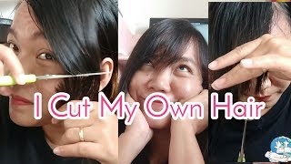 I Cut My Own Hair | Diy Bangs | Qiuck And Easy Diy Haircut | Elizabeth Veloso