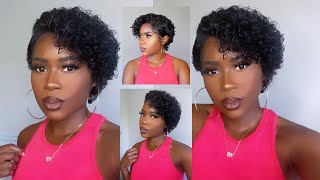 Is This A Mom Style? The Perfect Curly Pixie Cut Wig For Summer!! Sexy Beach Hair Install|Ygwigs