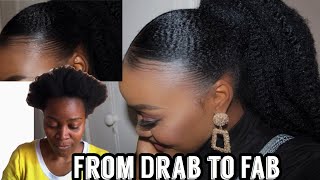 How To: Sleek Ponytail On 4C Natural Hair |Beginner Friendly |South African Youtuber