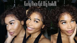 Curly Pixie Cut Wig Install