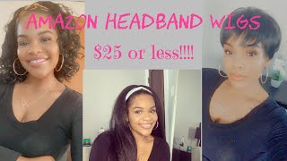 Head Band Wigs From Amazon  : $25 Or Less!!!