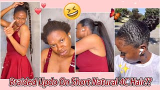 The Truth About Braided Updo Hair Tutorial For Short Natural Hair | Extended Ponytail #Elfinhair