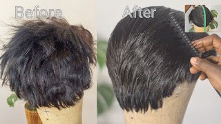 How I Reconstructed A Pixie Cut Wig/Making A Pixie Cut Wig/ Beginner Friendly