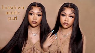 The Perfect Hd Lace Bussdown Middle Part L Full Glueless Install L Westkiss Hair