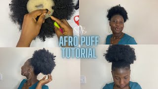 Diy: Most Realistic Fake Afro Puff | Tutorial And Install