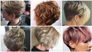 Women Attractive Dye &  Pixie-Bob Haircut Ideas 20-2022 | Short Pixie Layer Cut For Thin Hair