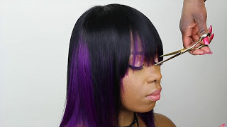 1 Million Viewsfull Head Weave With Bangs Fringe No Leave Out 2 Methods, Very Detailed 2022