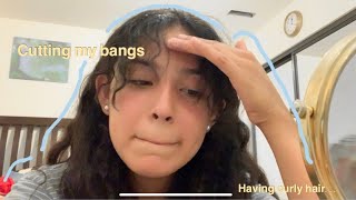Cutting My Own Bangs At Home Having Curly Hair