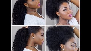 Afro Puff And Ponytail | Natural Hair | Shantania Beckford