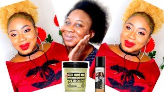 Afro High Puff Ponytail Updo On Short Natural 4C Hair /Blonde Afro