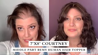 Hair Topper Magic Change! How To Add Bangs And Waves To Courtney Topper!