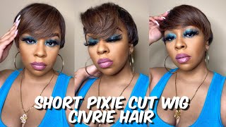 Cute & Short Synthetic Brown Pixie Cut Wig | Civrie Hair | Lindsay Erin