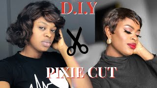 Diy| How To Make A Short Pixie Cut Wig//Beginner Friendly Pixie Cut Hairstyle // Temmiy S
