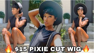 5 Minute Hairstyle | Affordable $15 Pixie Cut Wig | Easy