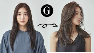 [그라피Tv] {Eng Sub} 긴머리 가볍게 커트하기 Asian Hairstyle Korean Woman'S Long Layered Haircut
