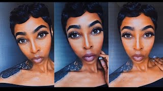 How To : Style & Curl Your Own Pixie Cut On Short Natural Curly Black Hair | Short Hair Edition Diy