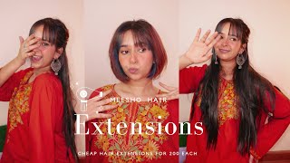 I Tried Cheap Hair Extensions From Meesho | Starting ₹230