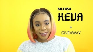 Bobbi Boss Synthetic Hair 13X7 Glueless Frontal Lace Wig - Mlf454 Keva +Giveaway --/Wigtypes.Com